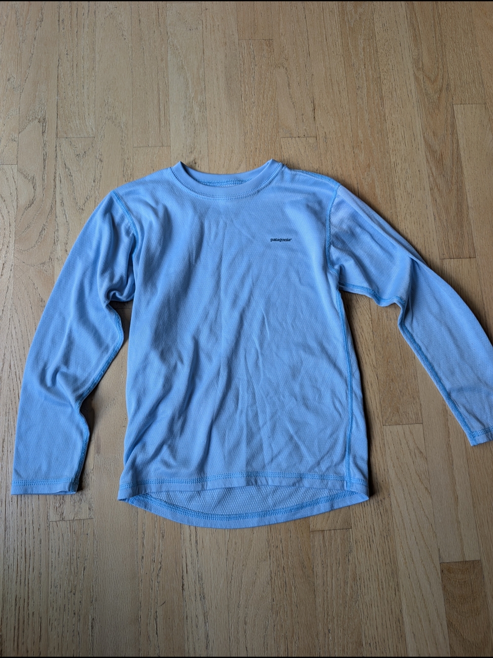 Patagonia Light Blue Long Sleeve Base Layer Top